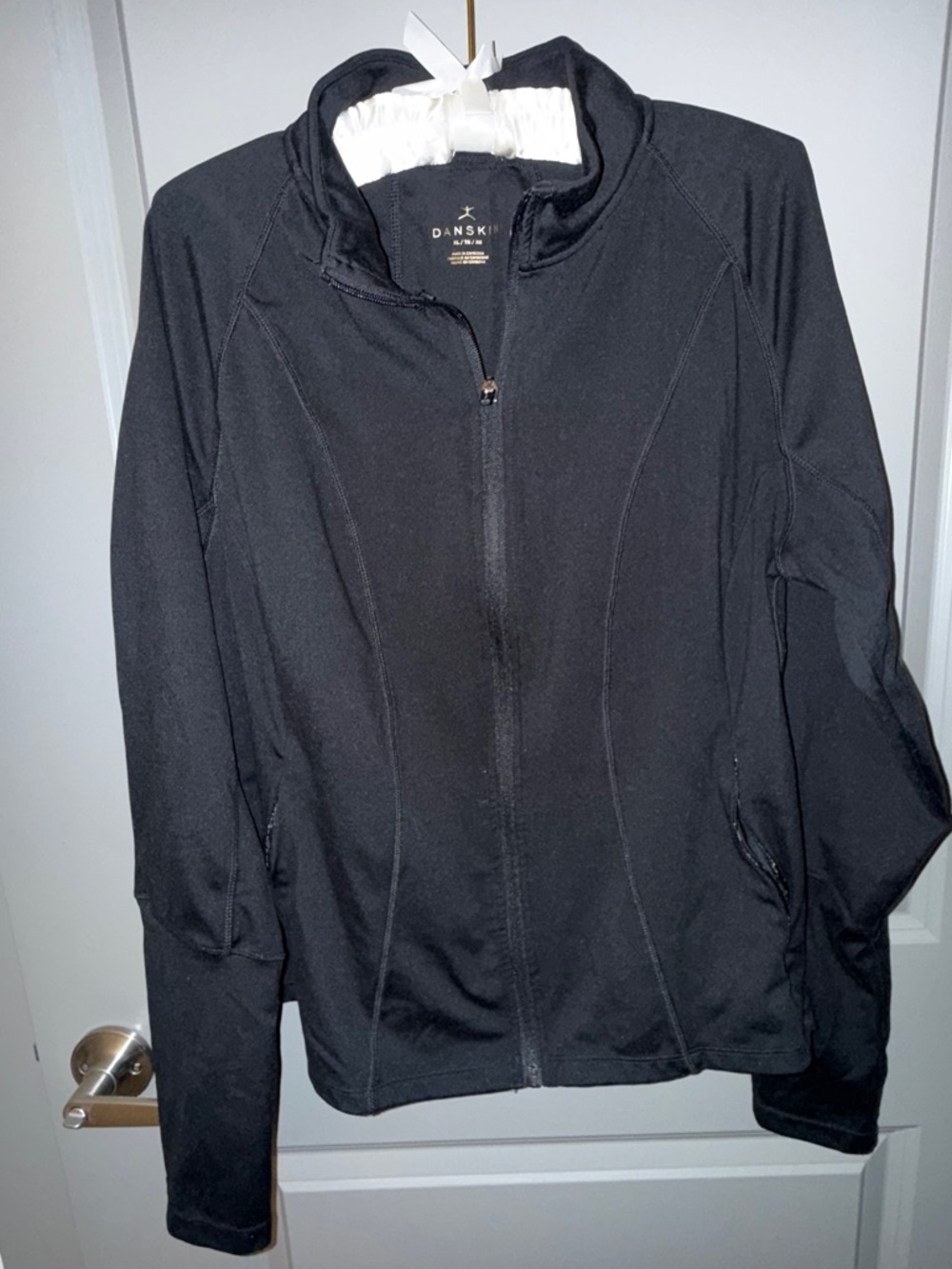 Danskin Black Full-Zip Lightweight Jacket